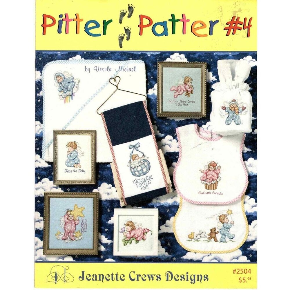 Jeanette Crews Pitter Pattern 4 Counted Cross Stitch Pattern 2001 9 Designs